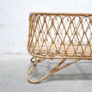 Vintage rattan cradle