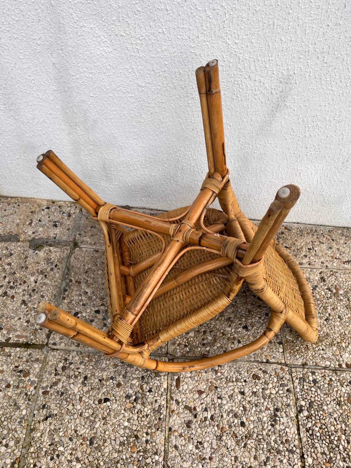 Set of 4 bamboo chairs