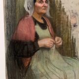 Pastel g guillot by breton raffaillac with double-sided knitting