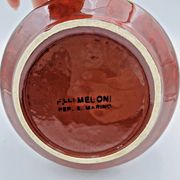 Red Italian ceramic vase by Meloni S. Marino