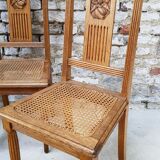 Lot 4 art deco cans chairs