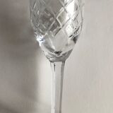 Ensemble de six verres à vin en cristal de Lorraine