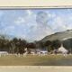 Beautiful Gouache English Cricket Scene Roy Perry 78 x 59