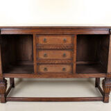 Antique oak carved art & crafts buffet