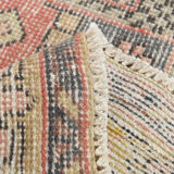 4x8 Pale Red Oriental Vintage Rug, 132x260Cm