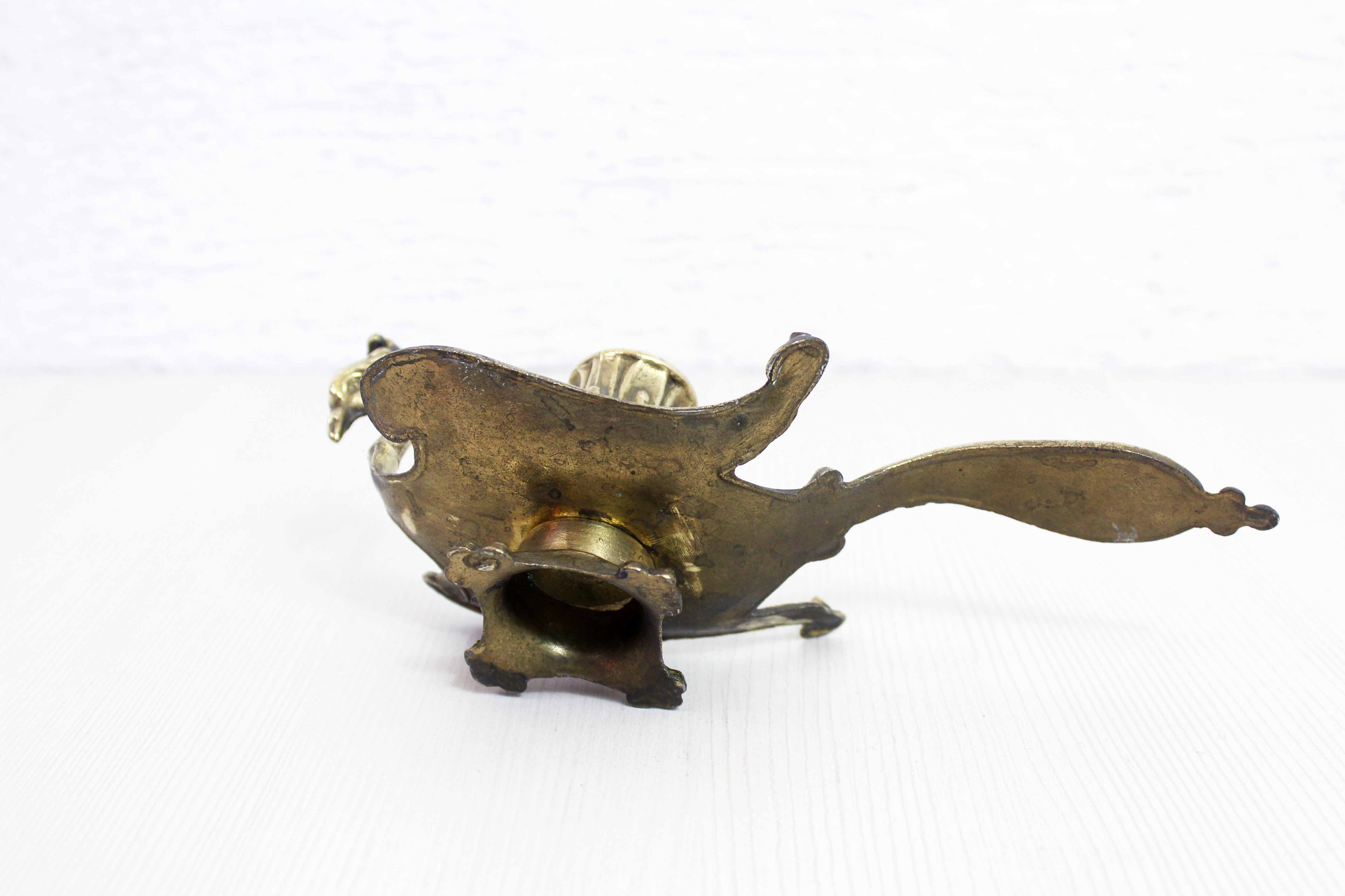 Art Nouveau "bird" candlestick in brass or bronze