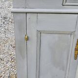 Early 20th century Parisian sideboard in solid wood with gray patina