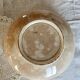 Antique ironstone salad bowl - Patina - Green and orange floral decoration