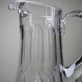 Large cut crystal water pitcher, European crystal makers 20th century