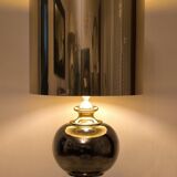 Magnificent large Italian lamp from the 1960s, ceramic / gold.