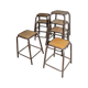 Series of 7 vintage workshop stools
