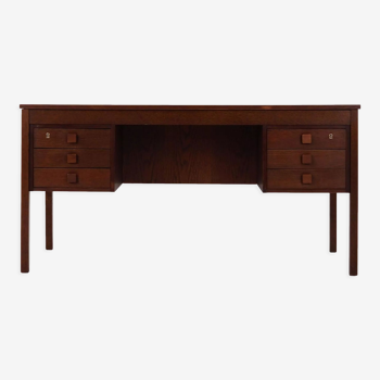 Oak wood desk by Domino Møbler Scandinavian design of the 1970s