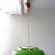 Suspension vintage space age soucoupe vert année 1970