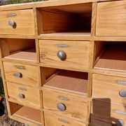 meuble de métier en bois, meuble à tiroirs