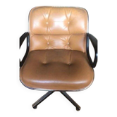 Fauteuil President en cuir Charles Pollock