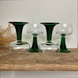 4 large Alsace Roemer glasses France