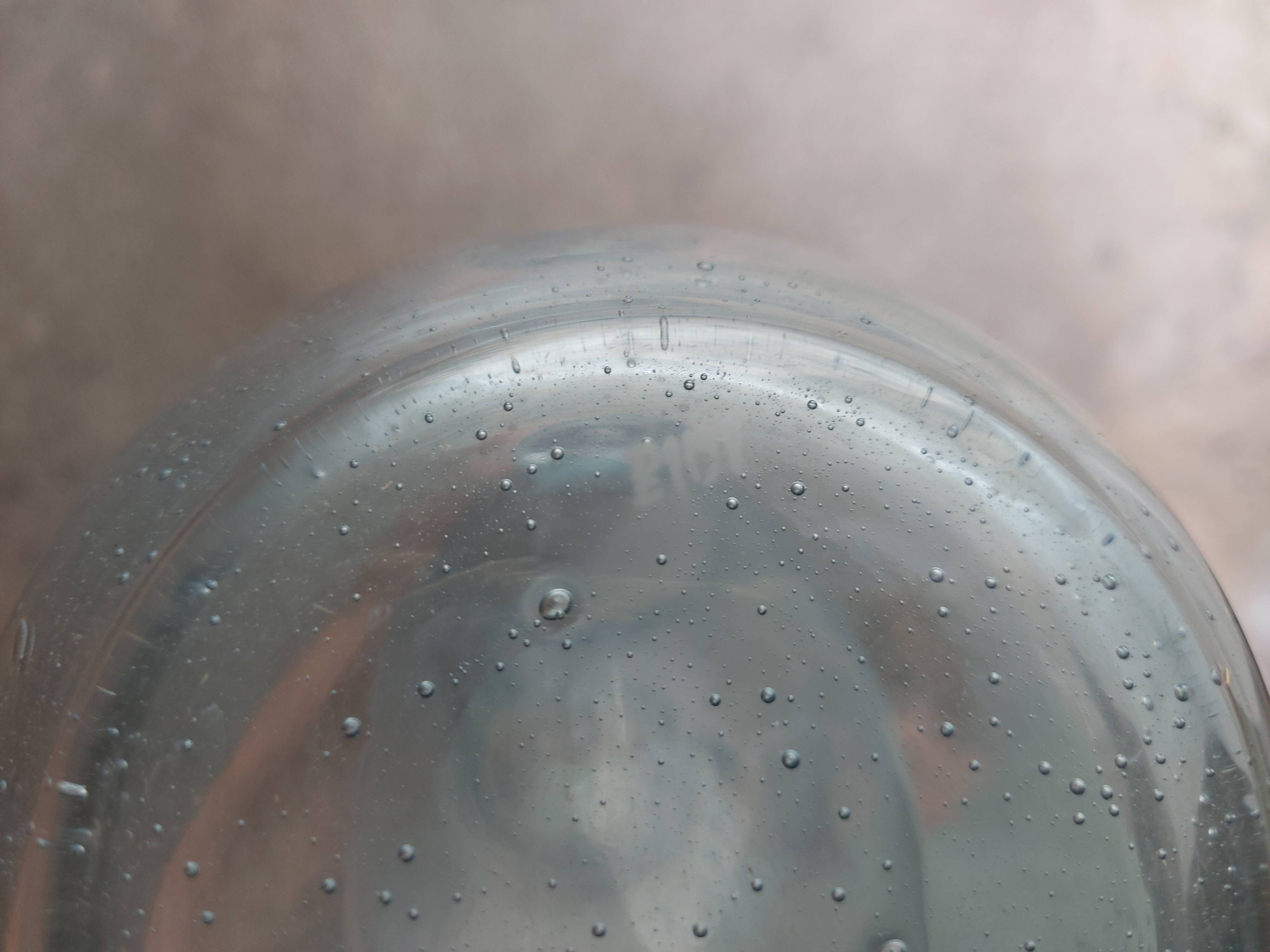 Biot blown glass decanter with ice cube tank