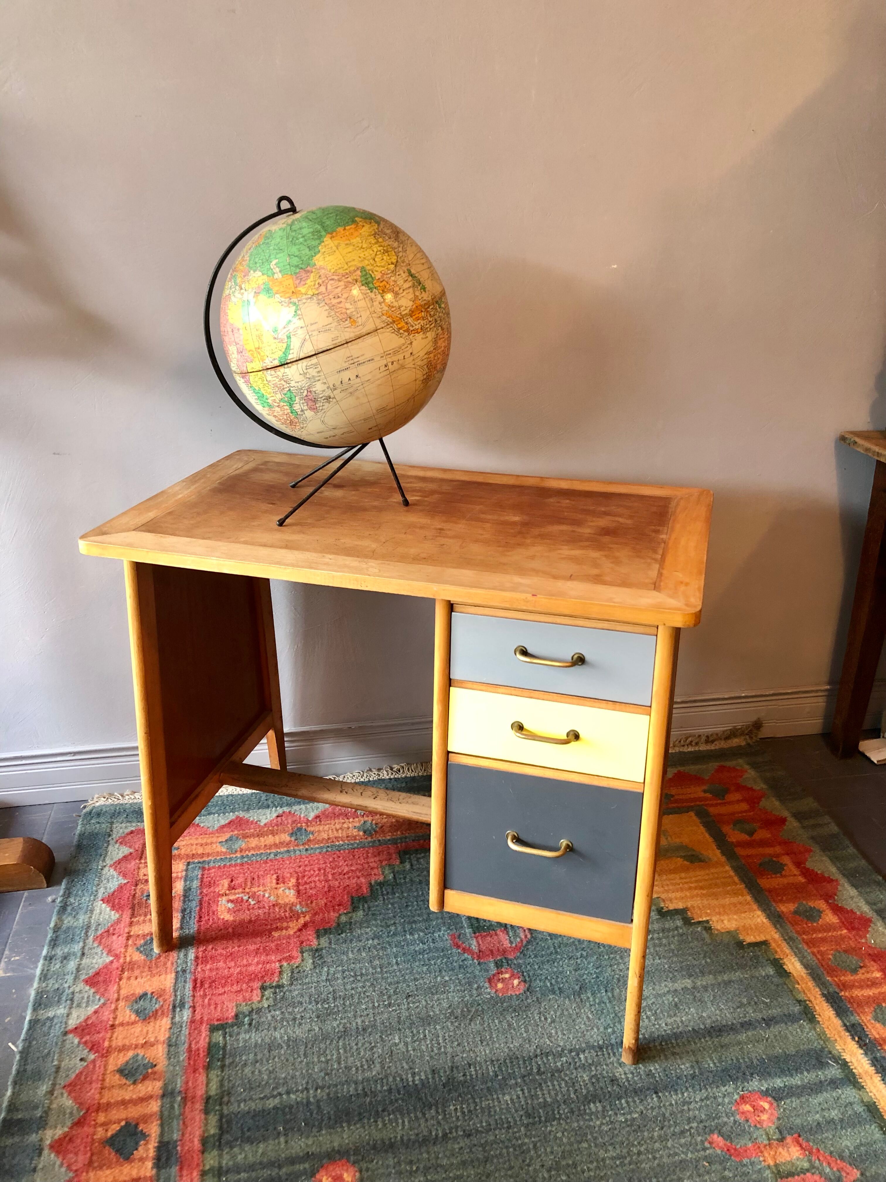 Globe, vintage world map