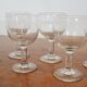 6 verres ballon ancien style bistrot XXème siècle