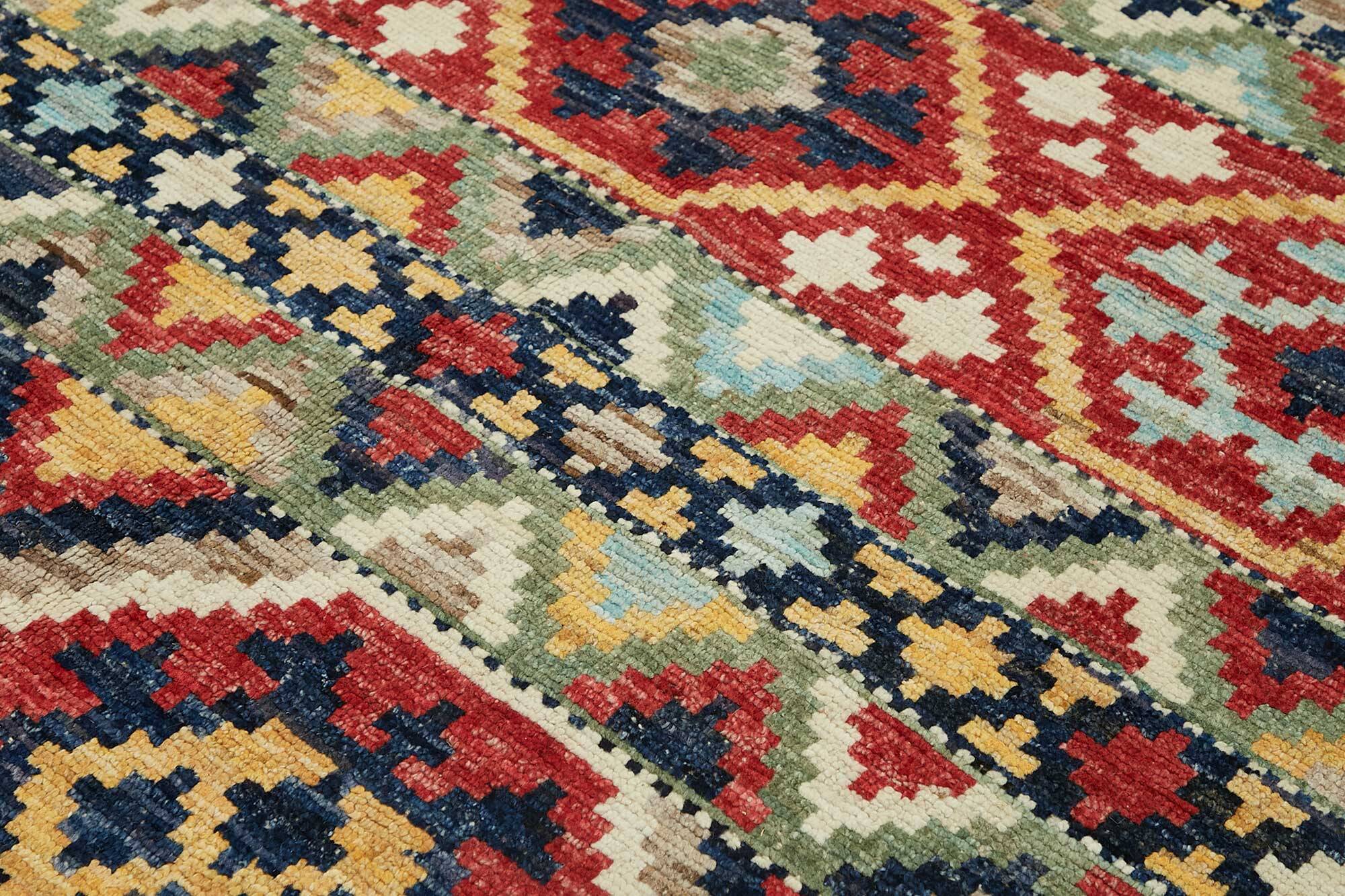 Hand-Knotted Tribal Unique 259 cm x 299 cm Multicolor Wool Carpet