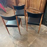 Suite de 3 chaises Baumann estampillées