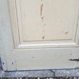 Old moulded woodwork door with 18th /19th round glass