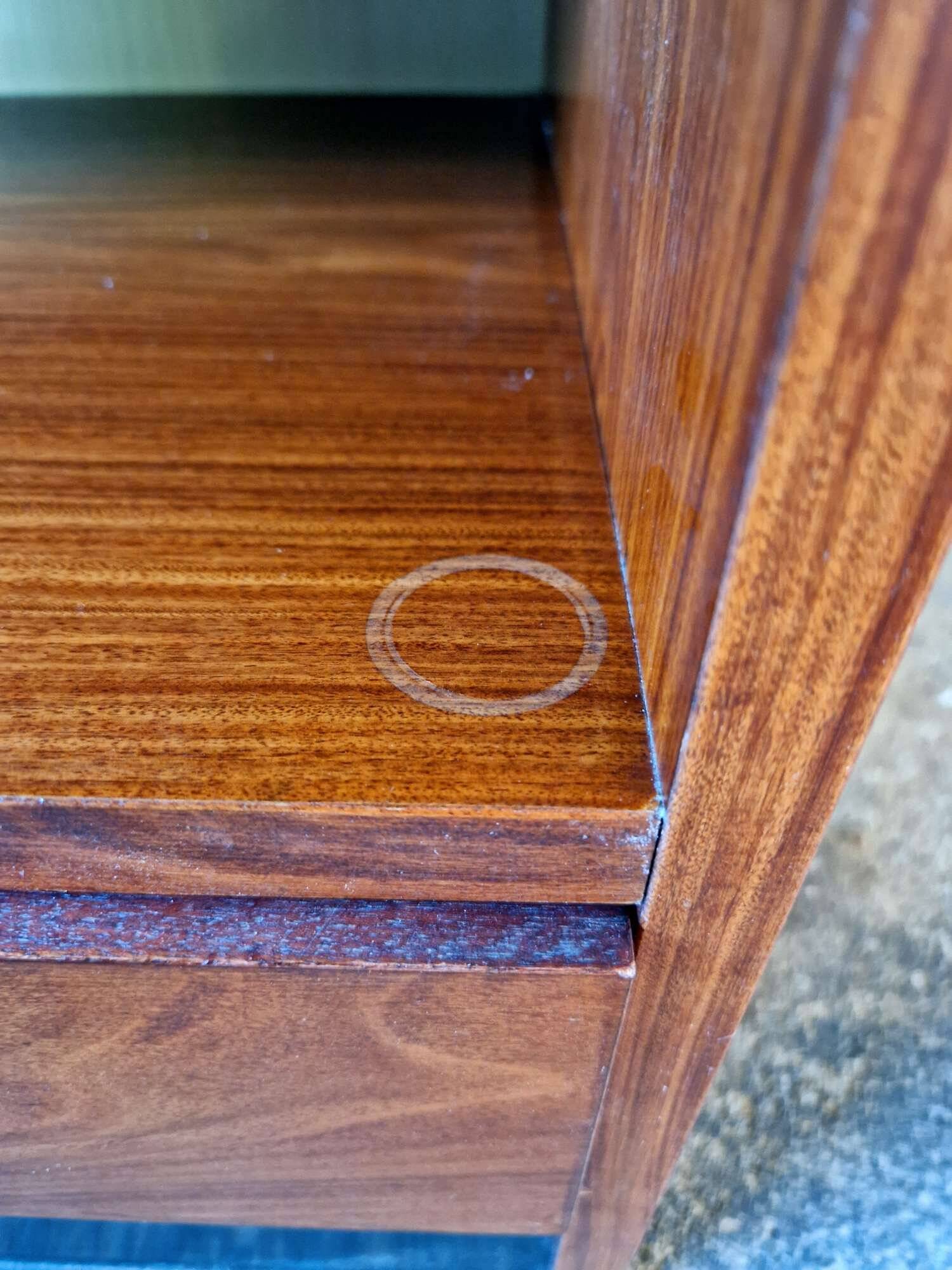 Pair of rosewood bedside tables, 1960s-70s