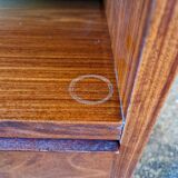 Pair of rosewood bedside tables, 1960s-70s