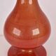 Lampe de table en verre Murano rouge et or, milieu du siècle
