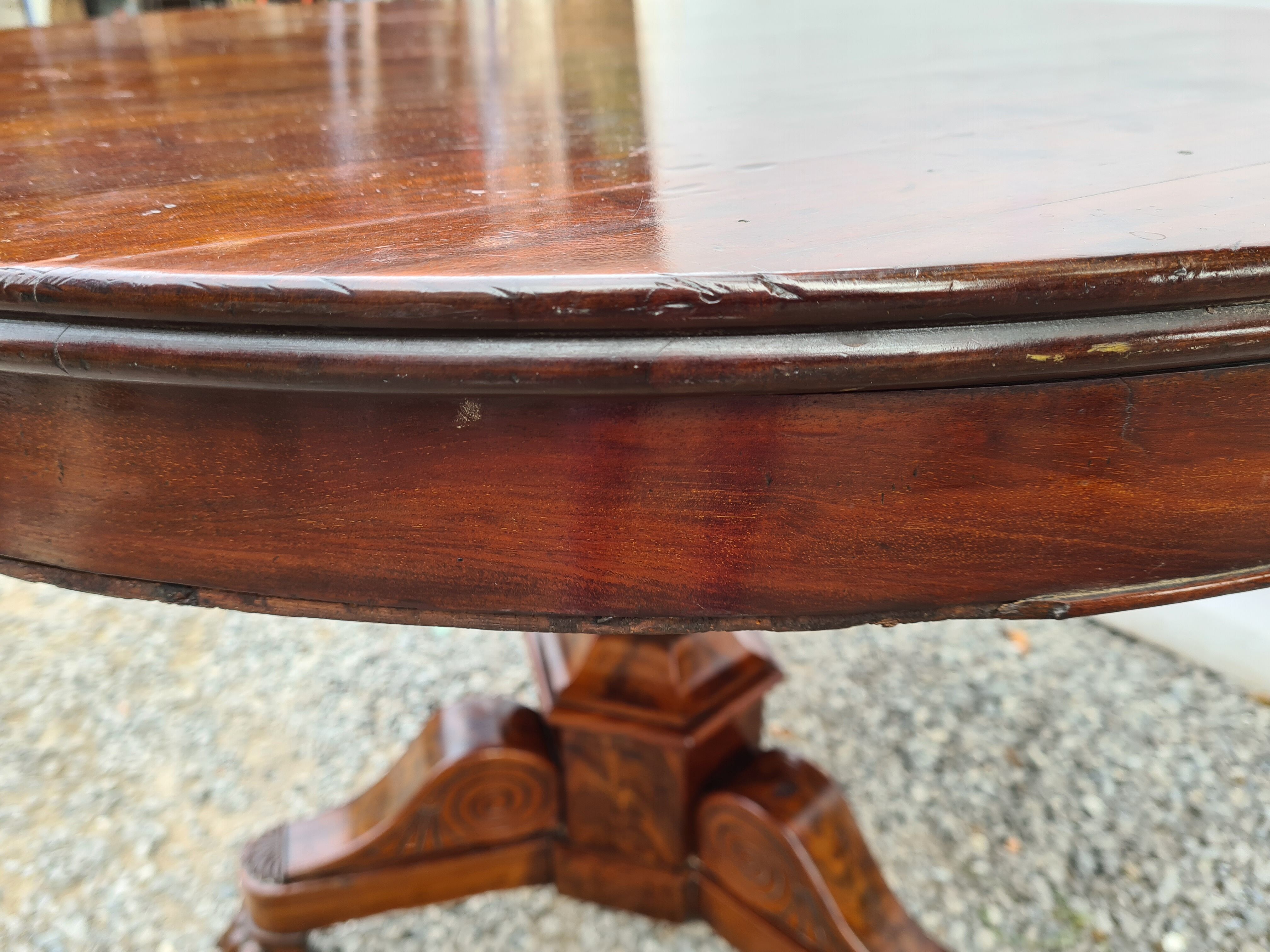 Mahogany empire table