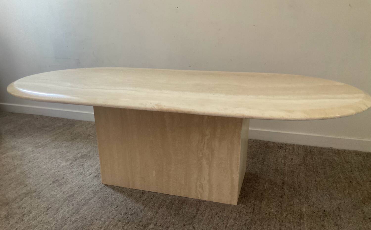 70s travertine coffee table