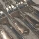12 silver plated cake forks, Ercuis LXV 29, 14.4cm