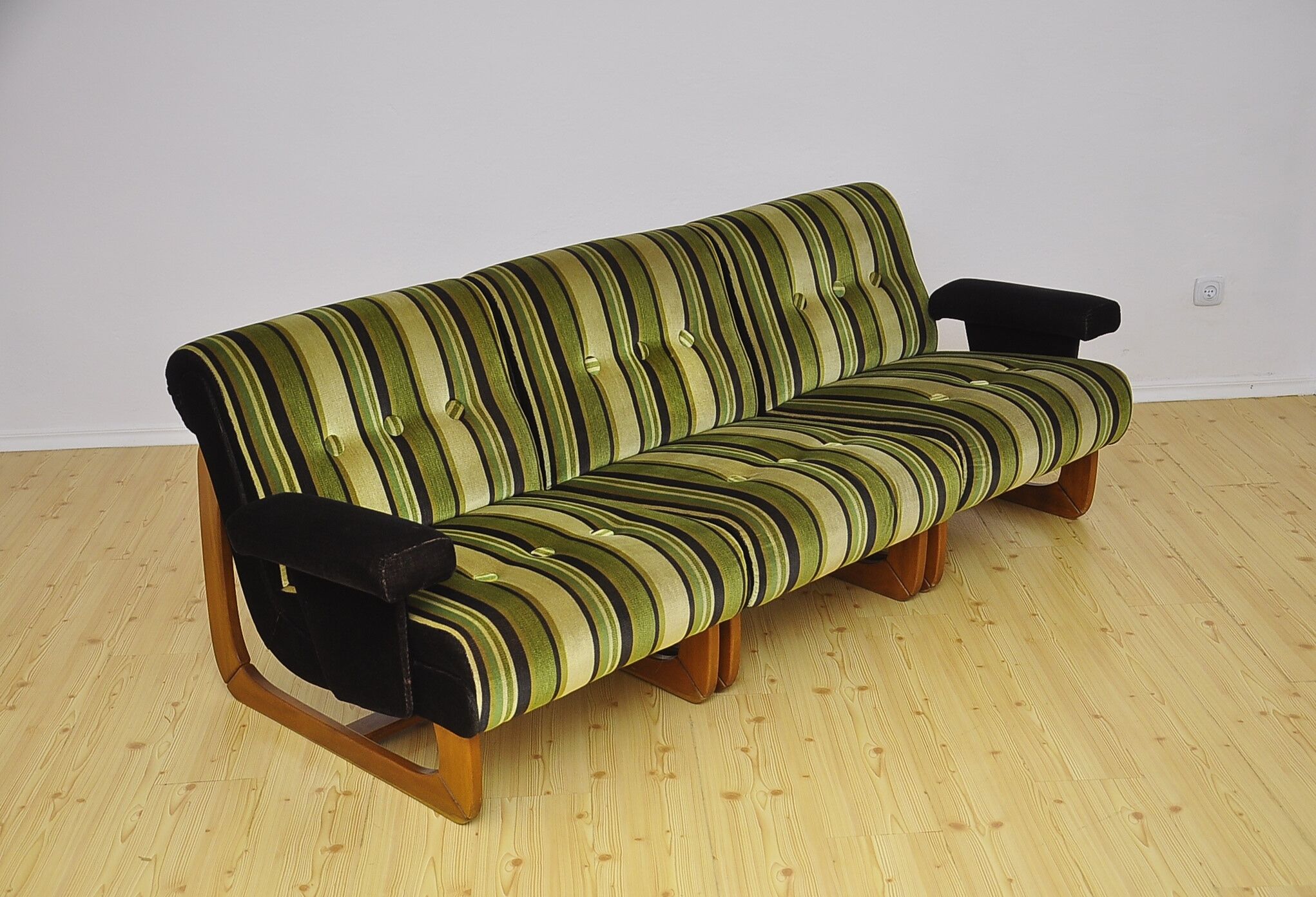 Vintage striped modular sofa, 1970s
