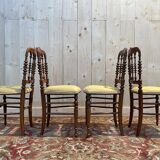Set of 4 Napoleon III "Cathedral" chairs