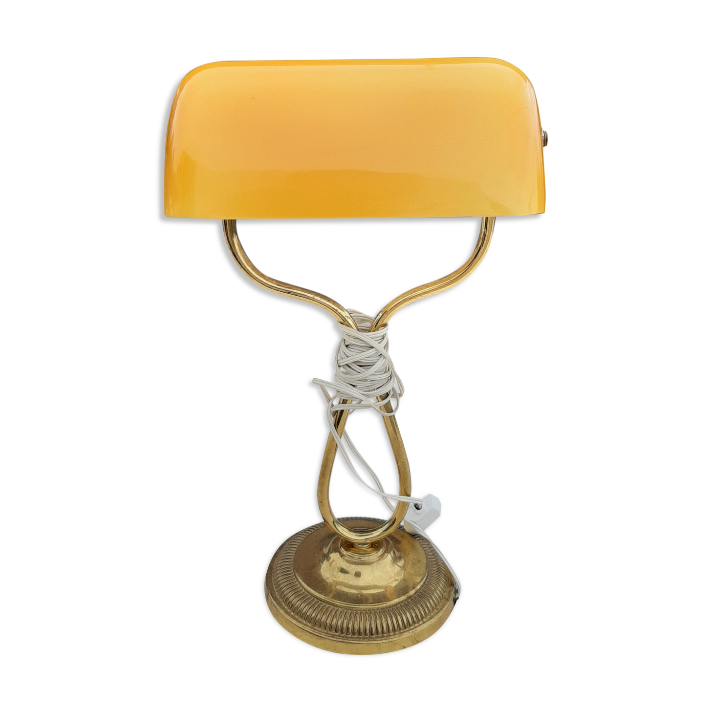Desk lamp opaline orange-yellow