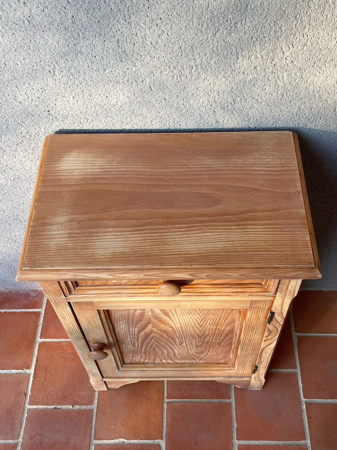 Vintage pine bedside table