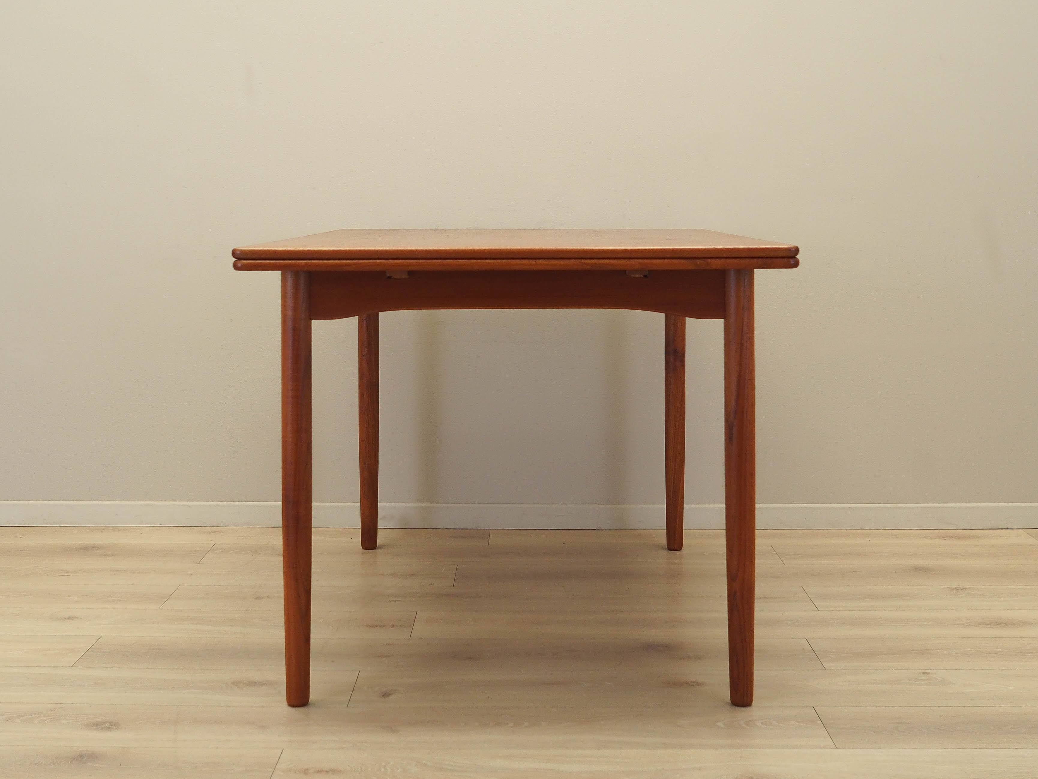 Teak table, Danish design, 1970s, manufactured in Denmark