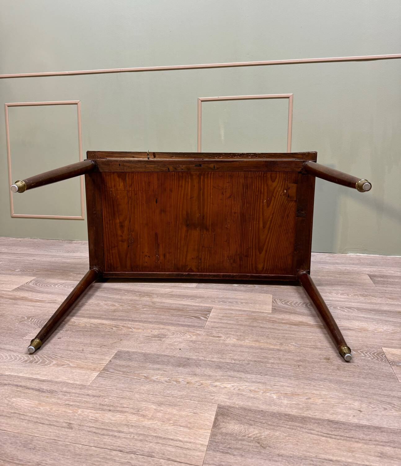 Flat Mahogany Desk From Directoire Period XVIII Eme Century
