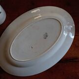 Très grand plat ovale en porcelaine opaque de Lunéville 1880-1900