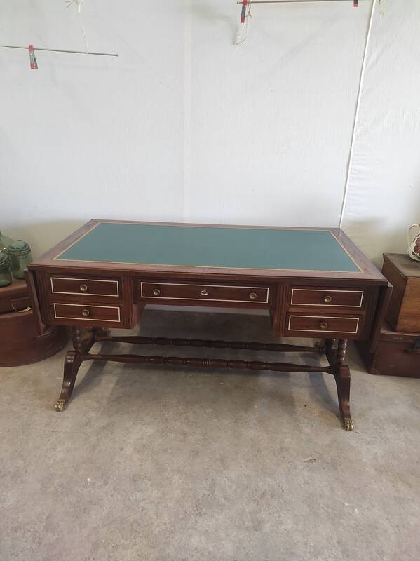Double-sided mahogany empire desk