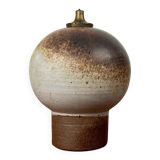 Mid-century modern ceramic oil lamp by Danish studio Aage Würtz, 1956.