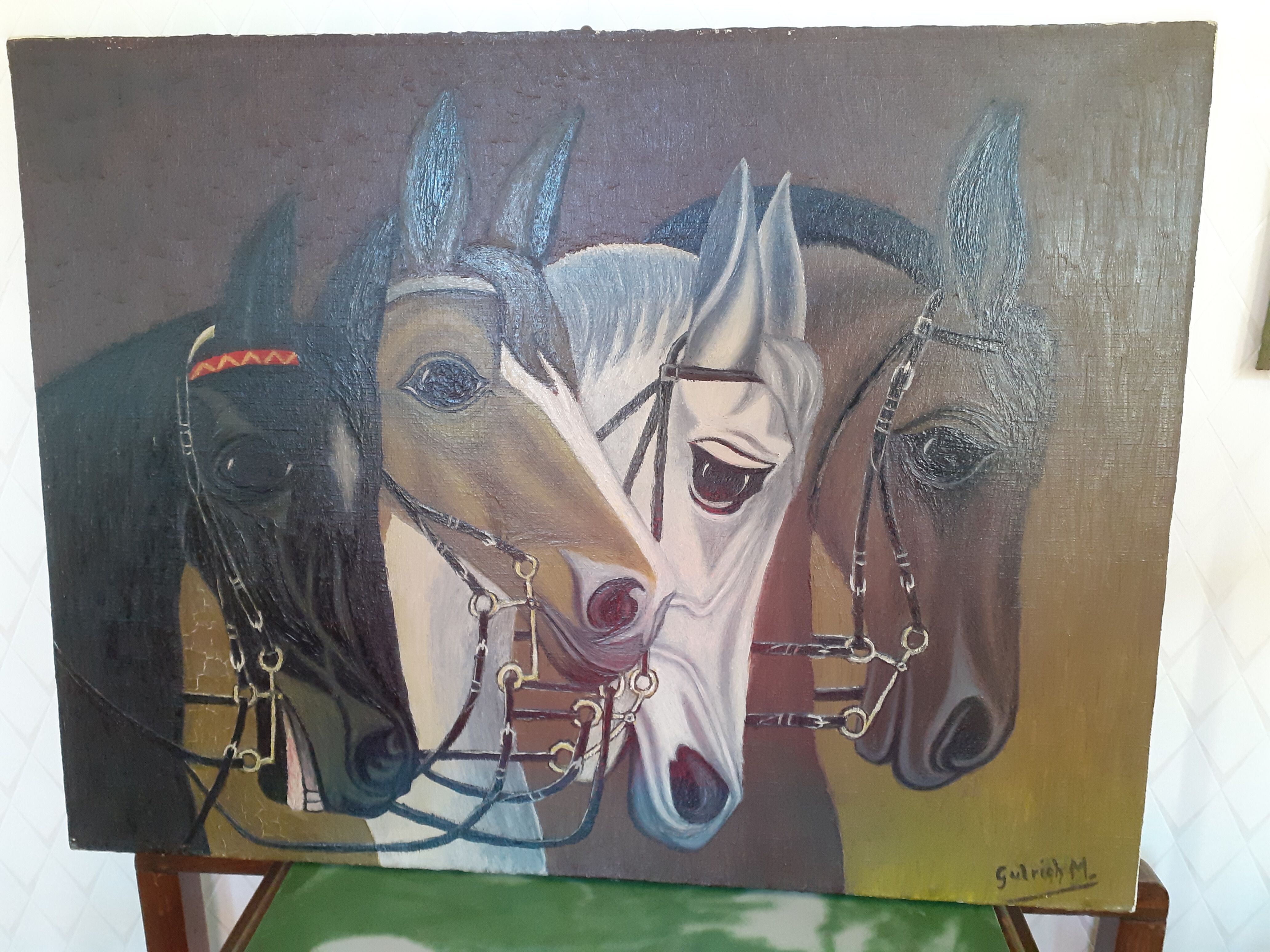 Tableau toile chevaux
