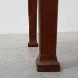 Oak Art Deco dining table with carved frieze, France 1920s