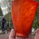 Orange glass tulip tulip lampshade