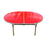 Vintage oval camping table. 1950s.