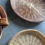 Set of 5 baskets for wall decoration