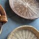 Lot of 5 baskets for wall decoration.