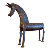 Cheval mythique en bronze art Burkinabé
