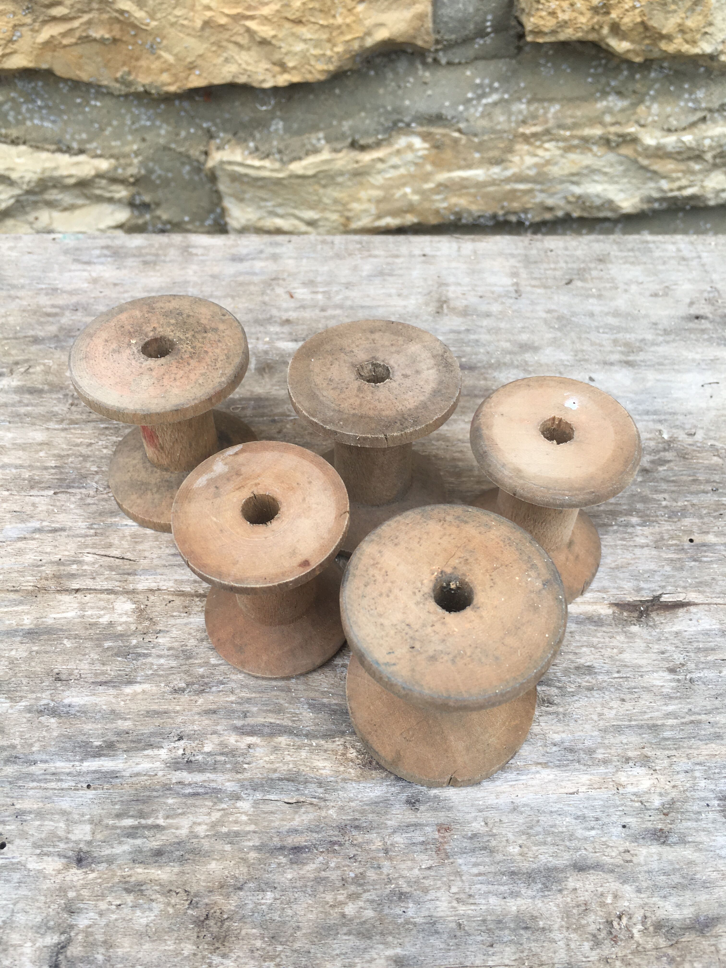 Batch of wooden wire coils