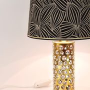 Rupert table lamp by Nikoll mid-century in brass tube and bubble glass, Austria, 1950s.